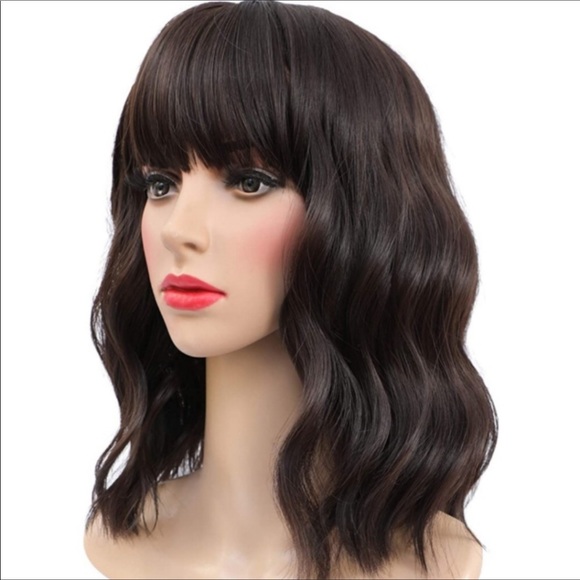 image_7995c8d1-9a53-4689-a935-  NEW Short Bob Wigs Brown Wavy Wig with Bangs